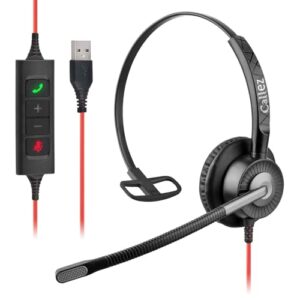 Callez USB Headset with ENC Dual Noise Cancelling Microphone for Computer PC