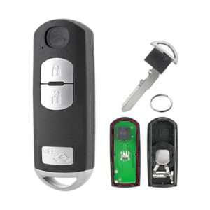 3 Buttons Car Key Fob Remote Fob For Mazda 6 Wagon Mazda CX-3 CX-5 CX-7 Key 433MHZ 49chip SKE13E-01/ SKE13E-02 with Key Ring