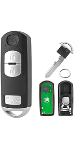 3 Buttons Car Key Fob Remote Fob For Mazda 6 Wagon Mazda CX-3 CX-5 CX-7 Key 433MHZ 49chip SKE13E-...