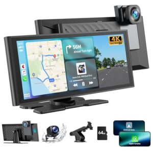 HOTPEAK 9.26'' Carplay Screen for Car with 4K Dash Cam