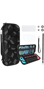 JYPS Switch Carrying Case for Switch OLED, Hard Shell Travel Protective Cover for Accessories Kit...