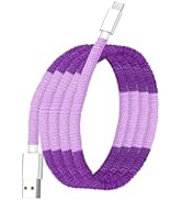 Light Up USB C Charger Cable 180° Rotating 6.6FT/2M Long Type C Fast Charging Cable Lead USB A to...