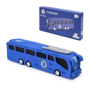 Chelsea FC Official Licensed 3D Foam Bus Puzzle – 37-Piece Buildable Model Coach for Kids