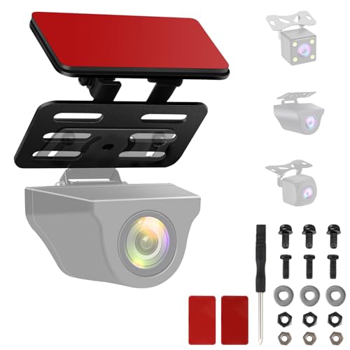 Universal Reversing Camera Metal Bracket Rear Window Holder for Most Rear Camera Dash Cam Rear View Camera Dash Camera Mount Easy Install Adjustment Reverse Camera for ORSKEY