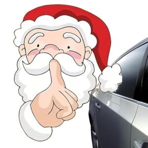 Christmas Stickers for Car - Santa Car Sticker Bumper Sticker