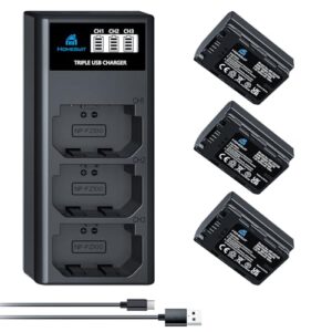 Homesuit NP-FZ100 Battery 2500mAh and LCD Charger for Sony ZV-E1