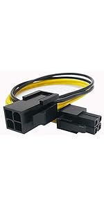 ZLKSKER 4 Pin P4 CPU Power Extension Cable for Desktop Computer (8 Inch,18AWG), Connect 12V Power...