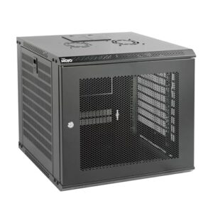 Tecmojo 9U Wall Mount Server Cabinet IT Network Rack Enclosure Lockable Door and Side Panels Black