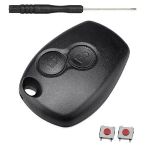 Kesiku Dacia Key Fob Replacement for Dacia Duster Sandero Logan Renault Clio Twingo Trafic Master Kangoo Vauxhall Vivaro Car Key Cover Case