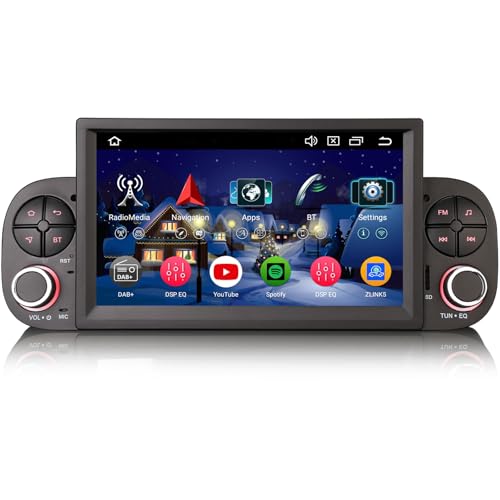 erisin [4+64GB] 8 Core Android 13 Car Stereo Radio for Fiat Panda Carplay Android Auto GPS Sat Nav IPS Touch Screen DSP Bluetooth 5.0 WiFi Dab+ Canbus SWC A2DP Handsfree