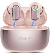 Wireless Earbuds, Mini Bluetooth 5.4 Earphones with ENC Mic, Bluetooth Headphones In Ear 40H Deep...