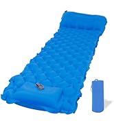 BoxedHome self-inflating mat ultralight for outdoor camping, green self-inflating air mattress wi...