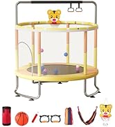 Mitoydoe 59'' Rebounder Trampoline Indoor Outdoor for Kids Ages 1-8, 5FT Recreational Toddler Tra...