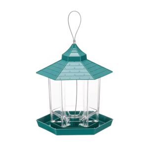 Cove Comfort Pavilion-Shaped Outdoor Bird Feeder with 360° Tray - Durable