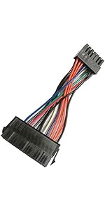 ZLKSKER 24 Pin to 14 Pin Power Supply Cable (4-Inch, 18AWG), ATX PSU Main Power Adapter Cord, Plu...