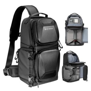 K&F Concept Camera Sling Bag Crossbody Bag Hardshell Camera Backpack for photographers