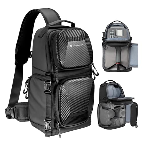 K&F Concept Camera Sling Bag Crossbody Bag Hardshell Camera Backpack for photographers