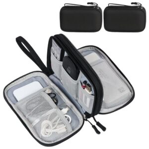 FYY Travel Accessories Organiser Bag for Electronics - Double-Layer Travel Cable Organiser Bag Pouch Waterproof All-in-One Carry Travel Bag for Cable