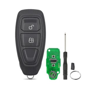 2 Buttons Car Key Fob Remote Fob For Ford Eco Sport 2013 2014 2015 2016 2017 Key 433MHZ 63chip with Key Ring Screwdrive