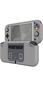 eXtremeRate PlayVital SFC SNES Classic EU Style Protective Grip Case for Nintendo Switch Lite, Ha...