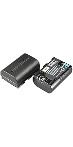 DSTE 2-Pack LP-E6P(7.4V/2400mAh) Battery Compatible for Canon EOS R5 Mark II,R5 2,5DS 5DS R,6D,7D...