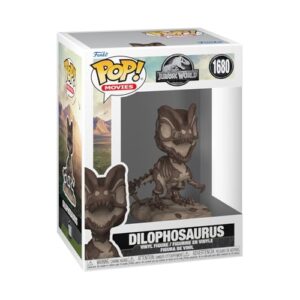 Funko POP! Movies: JP​ Fossil - Dilophosaurus - Jurassic Park - Collectable Vinyl Figure - Gift Idea - Official Merchandise - Toys for Kids & Adults - Movies Fans - Model Figure for Collectors