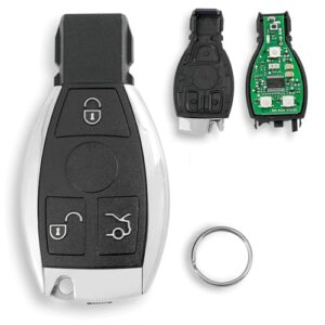 433MHZ 3 Buttons Remote Car Key Fob for Mercedes Benz E S G CLK SLK ML Clases 2000-2017 Key Fob with Key Ring