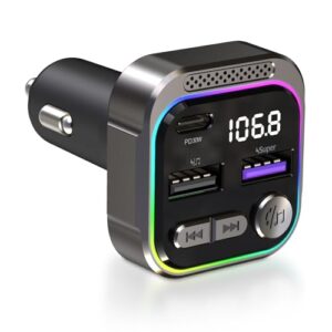 PRMHOOT FM Bluetooth 5.3 Transmitter Car