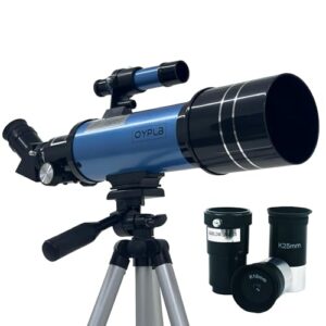 Oypla Professional Astronomical 400-70 Portable Refractor Telescope with Adjustable Tripod - 120x Magnificatio