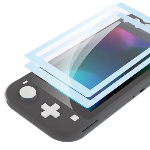 eXtremeRate 2 Pack Sky Blue Border Transparent HD Clear Saver Protector Film