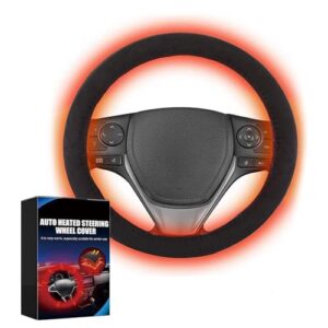 Besreey Heated Steering Wheel Cover Women | Anti-Slip Wheel Protector - Vehicle Steering Wheel Protector Breathable Anti-Slip Warm for Car Accessories