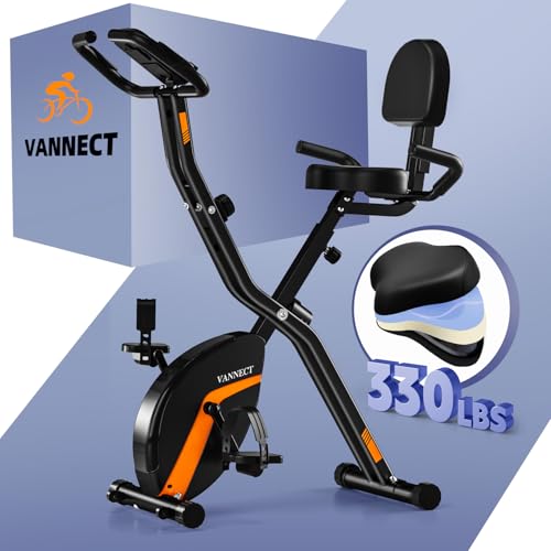 2025 New Exercise Bike Foldable with 8/16 Levels Magnetic Resistance