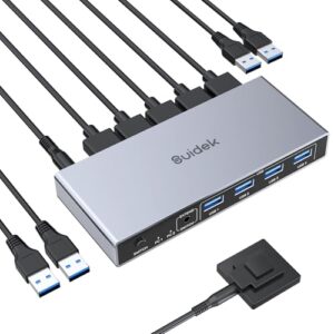 SUIDEK Displayport KVM Switch 1 Monitor 2 Computers