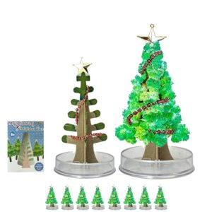 Lizzy 8 x Magic Growing Crystal Christmas Tree Grow Over the next 24hrs | 14cm x 7cm (when fully grown) | Christmas Decoration Toy Novelty Xmas Gift Kids Science Kits & Toys Learning Guide