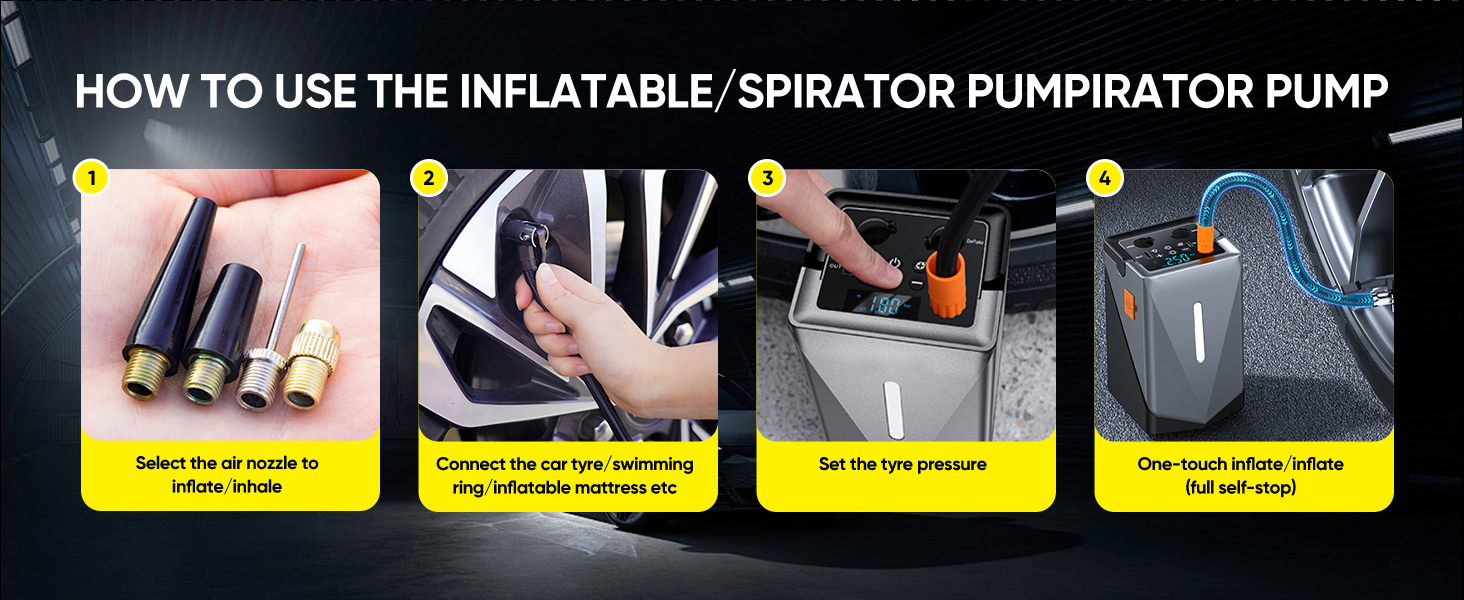 jump starter and tyre inflator power pack