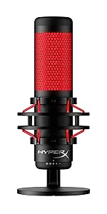 HyperX QuadCast Standalone USB Microphone with Extensive Features for Streamer Gamers, Black