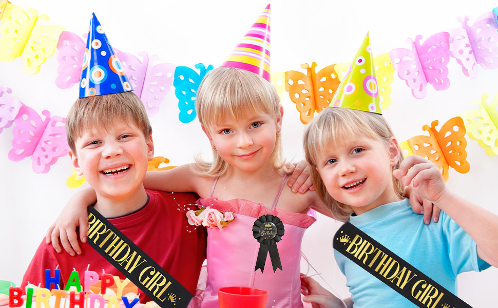 birthday girl headband kids