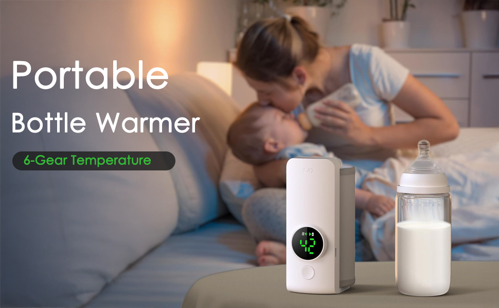 Portable Bottle Warmer for Travel Cordless Portable Infant Milk Warmer Constant Temperature 6000mah