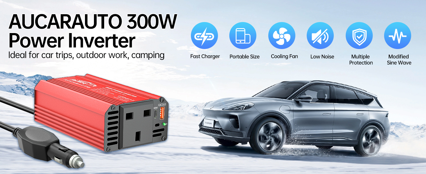 AUCARAUTO 300W POWER INVERTER