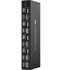 HDMI +DP kvm switch 4 pc 2 monitor 8k