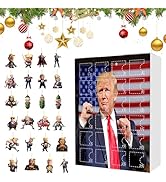 Fiorky Advent Calendar 2024 Trump Christmas Ornament 24 Days Christmas Countdown Calendar Christm...