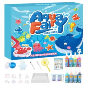 DAWCBVJQ E lf Toy Set 3D - Squishy with 8 Magic Gels and 8 Sea Creature Molds