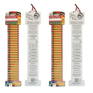 Lizzy 2 x Elf Scratch Off Countdown Advent Calender 4.25" x 20.5" XMAS Countdown Calendar Family Game