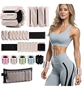 BECOJADDE Ankle Weights for Women Men Set of 2 (0.45 Kg Each) Adjustable Wrist Weights Bracelet f...