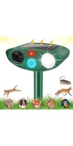 Joomouney Cat Repellent Garden, Cat Deterrent Garden Ultrasonic Solar Animal Scarer Ultrasonic Fo...