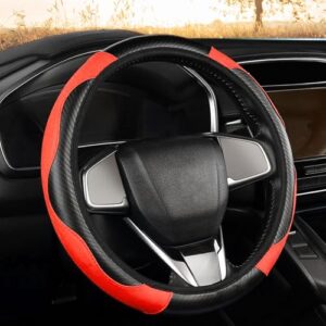 XNIVUIS Car Steering Wheel Cover Leather