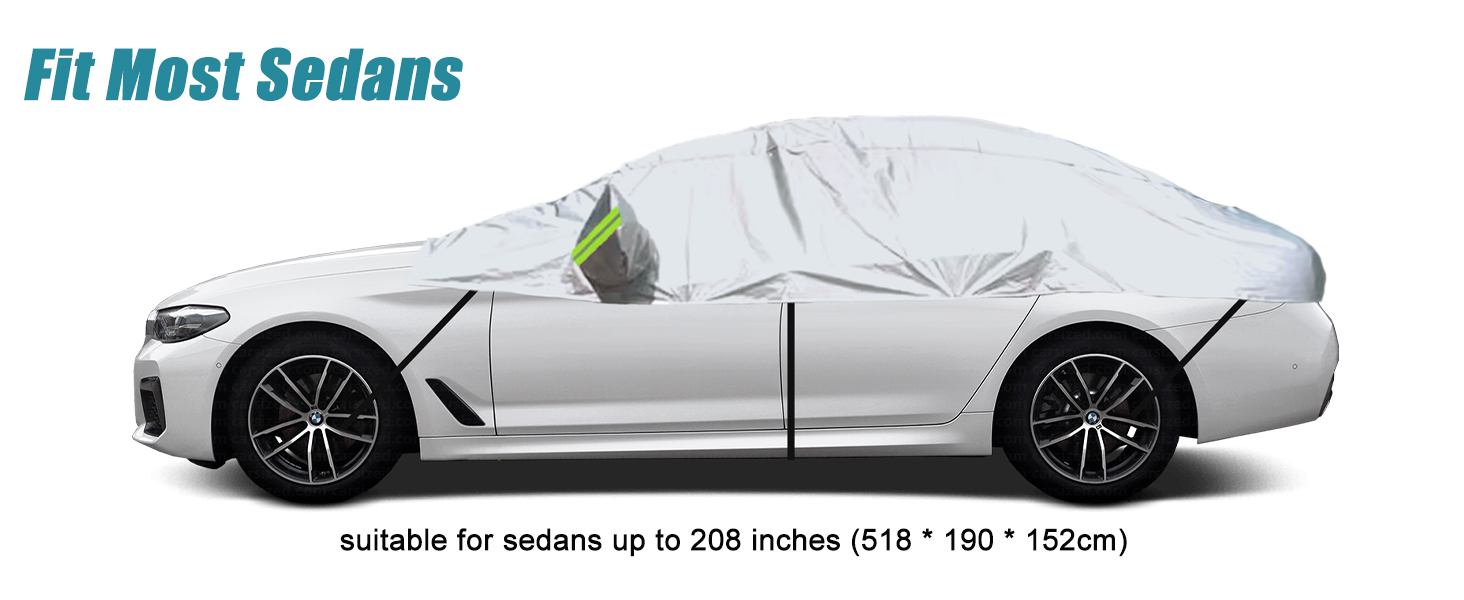 half car cover for sedans