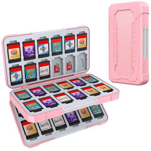 HEIYING Switch Game Case for Nintendo Switch/Switch Lite/Switch OLED Game Card & Micro SD Memory Card