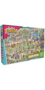 Gibsons Jokesaws: Barmy Britain 1000 Piece Jigsaw Puzzle Fun Comedy Sustainable Jigsaw Puzzle for...