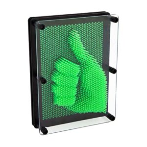 Global Gizmos 48109 Glow in the Dark Pin Art Impression Toy/Ideal for Home and Office/Novelty Fun Gift / 3D Fun Desktop Sculpture Gadget/Classic Retro Game / 18cm x 13cm